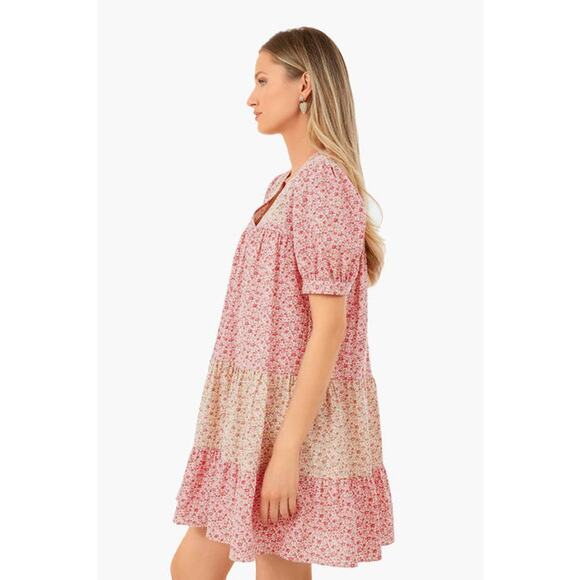 Hyacinth House Tuckernuck Multi Pink Floral Hana Mini Dress Sz S - Picture 6 of 11